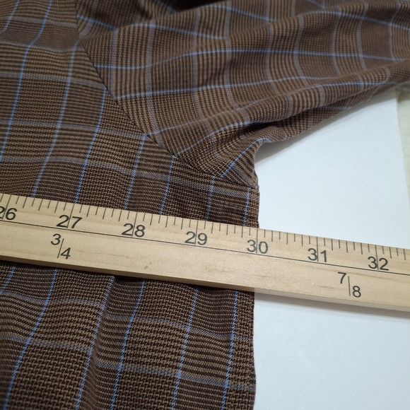 Daniel Cremieux Shirt Mens 3XT Tall Long Sleeve Button Down Cotton Brown Plaid - Picture 10 of 11